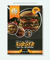 Restaurant discount food Burger Flyer Design, Todays Menu snake Chinese meal ad Template, Delicious Fast Food Pizza Poster vector