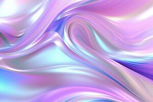 Realistic Metallic holographic iridescent gradient background ai generative photo