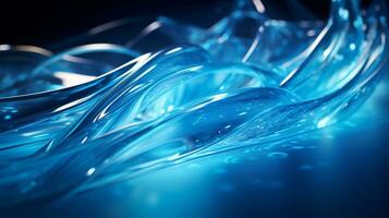 3d abstract iridescent wavy background. vibrant liquid reflection surface. neon holographic fluid distortion AI Generative photo