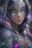 Galaxy Goddess Ai Generative photo