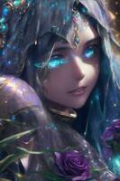 Galaxy Goddess Ai Generative photo