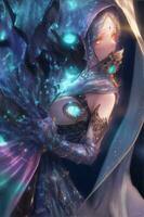 Galaxy Goddess Ai Generative photo