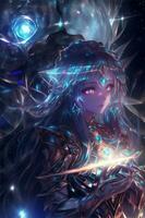 Galaxy Goddess Ai Generative photo