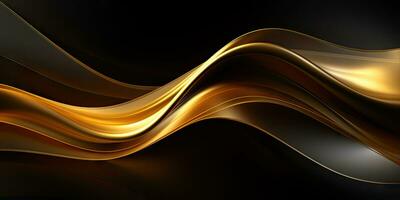 Radiant gold waves cascade diagonally, Created with generative AI tools photo