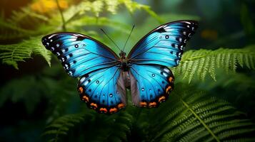 Beautiful butterfly in nature generated by Ai photo