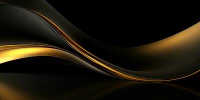 radiante oro olas cascada diagonalmente, creado con generativo ai herramientas foto