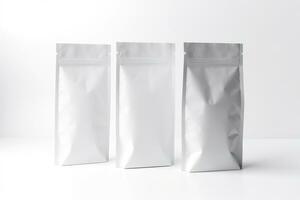 Blank Bag mockup design on white background. Generative AI photo