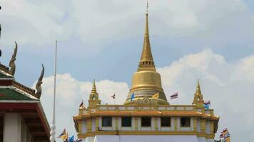 The Golden Mount Wat Saket Ratcha Wora Maha Wihan in Pom Prap Sattru Phai district, Bangkok, Thailand. video