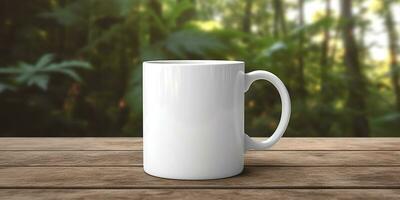 White Mug mockup. Generative AI photo