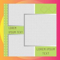 Editable square banners. Post template design. Social Media Post Promotion. Web ads. Sale post design premium vector illustration