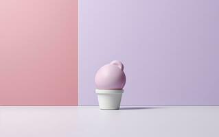 Ice cream abstract background with empty space for text. AI Generative photo