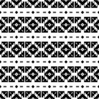 Native stripe motif. Ethnic geometric abstract backdrop. Seamless oriental pattern. Design for weaving and printing fabric. Black and white. vector