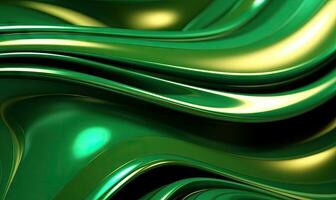 Abstract liquid wallpaper. Creative green banner. For banner, postcard, book illustration. Created with generative AI tools photo