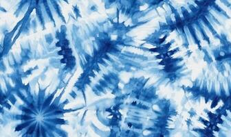Watercolor indigo tie-dye wallpaper. Japanese coloring ornaments. Created with AI tools photo