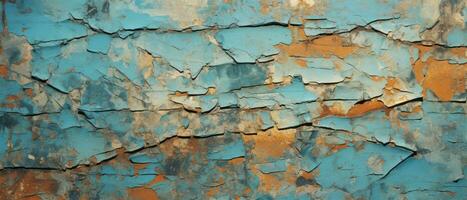 Texture of cracked paint. Dried oil paint color. Created with AI tools photo