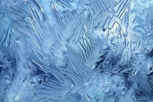 Abstract ice textures on car window in winter. Frosted Glass and Ice. A Textured Look. backgrounds and textures concept. AI Generative photo