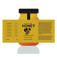 Sweet honey template, Product placement label design. Detailed 3d illustrationPrint vector