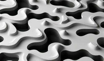 Abstract liquid wallpaper. Monochrome geometric background. For banner, postcard, book illustration. Created with generative AI tools photo