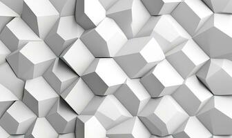 Abstract geometric wallpaper. Textured hexagon white banner. For banner, postcard, book illustration. Created with generative AI tools photo