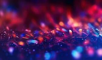 Light through space. Dark neon web background. For banner, postcard, book illustration. Created with generative AI tools photo