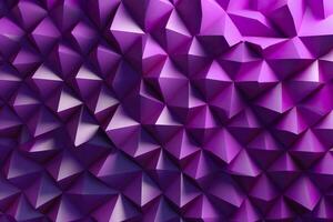 Purple Gradient Abstract Illustration. 3D triangle Background. Computer Art Design Template. AI Generative photo