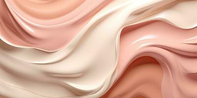 Abstract cream wallpaper. Creative cosmetics banner.Created with AI tools photo