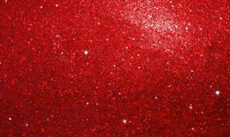 Vibrant red glitter texture. Created with AI photo