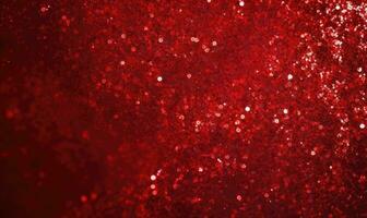 Vibrant red glitter texture. Created with AI photo