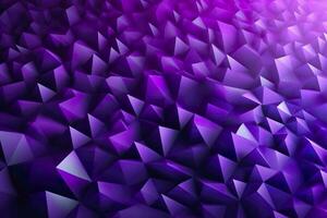 Purple Gradient Abstract Illustration. 3D triangle Background. Computer Art Design Template. AI Generative photo