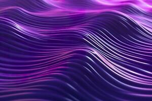 3D renders technological waves with purple, and vibrant colors. AI Generative photo