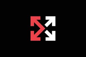 Expand arrow trendy vector logo design
