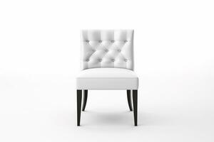 white Royal chair on isolated White background ai generative photo