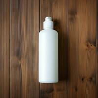 skin care product bottle, shampoo, lotion, with neural background AI Generative photo