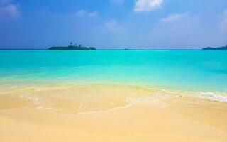 Natural tropical turquoise sandbank islands Madivaru Finolhu Rasdhoo Atoll Maldives. photo