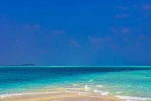 Color gradient at sandbank islands Madivaru Finolhu Rasdhoo Atoll Maldives. photo