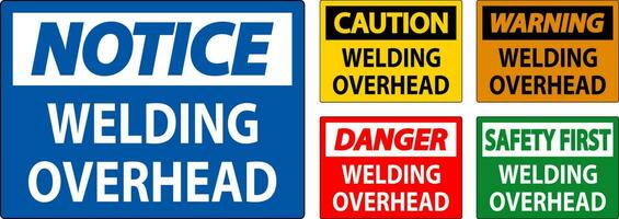 Danger Sign Welding Overhead vector