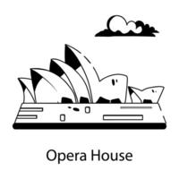 Trendy Opera House vector