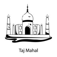 Trendy Taj Mahal vector