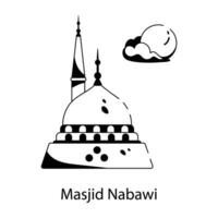 Mezquita de moda nabawi vector