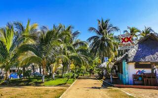 puerto escondido oaxaca mexico 2023 típico hermosa vistoso turista calle acera ciudad puerto escondido México. foto