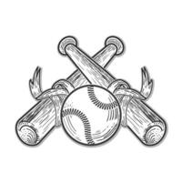 baseball hand drawing vector design