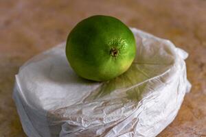 Limes and tortillas for Mexican tacos in Mexico. photo