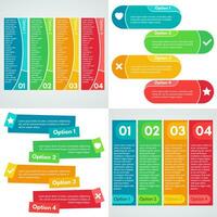 Set of four step by step infographic design template. Vector illustration