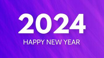 2024 Happy New Year on colorful background vector