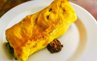 platos tipicos mexicanos tortas tacos empanadas rollos tamales oaxaca mexico. foto