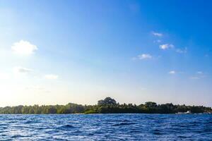 Kuramathi Maldives tropical paradise island view from Rasdhoo Maldives. photo