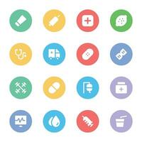 Set of Medical Services Flat Icons vector