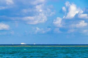 Tropical landscape panorama view to Cozumel island cityscape Mexico. photo