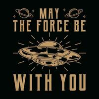 llustration of a galaxy with a spaceship tshirt design vector