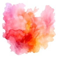 Rosa und Orange abstrakt Aquarell gestalten isoliert png